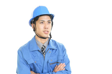 仕事に励む労働者