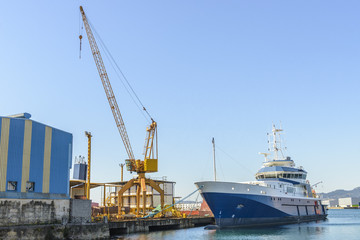 Fototapeta na wymiar ship loading at the port