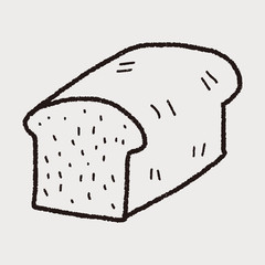 toast doodle drawing