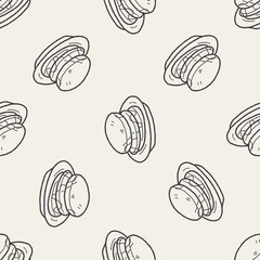 waffle doodle seamless pattern background