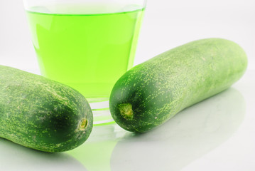 Juice cucumber in glass