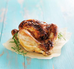 whole roasted chicken with herbs