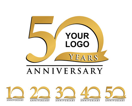 Anniversary Element Gold Logo