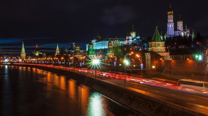 Fototapeta na wymiar Moscow Kremlin, Russia (night view)