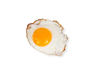 Door stickers Fried eggs Egg isolated on white background