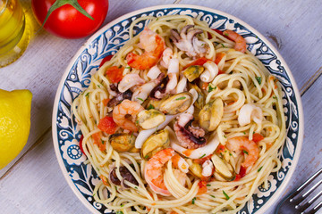 Seafood pasta