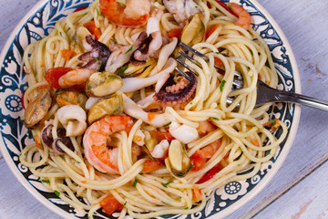 Seafood pasta