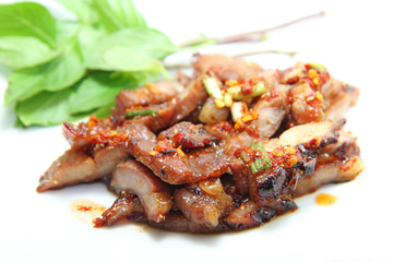 Charcoal-boiled pork neck
