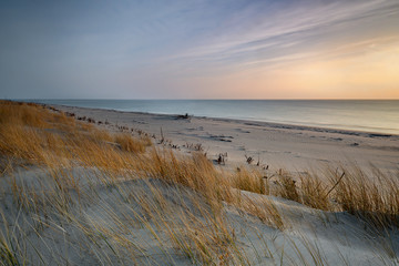 Fototapeta Morze,  plaża o wschodzie słońca obraz