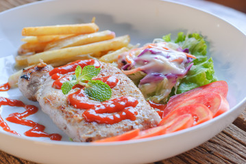 Beautiful pork steak