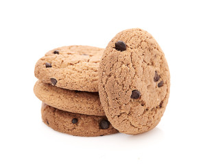 oat cookies on white background