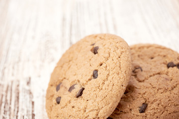 oat cookies on wooden table