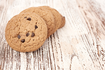 oat cookies on wooden table