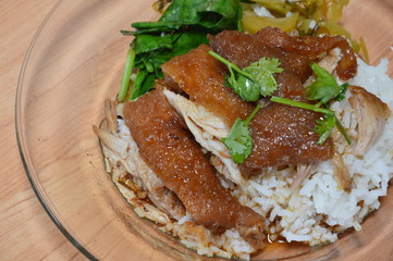 stewed pork leg with rice