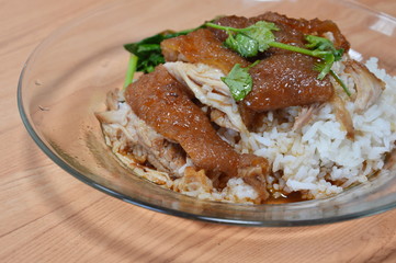 stewed pork leg with rice