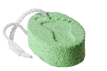 bar of pumice on a white background closeup