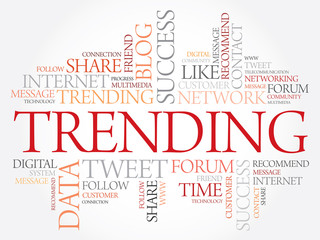 Fototapeta premium Trending word cloud, business concept