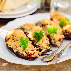 Stuffed Eggplant Halves