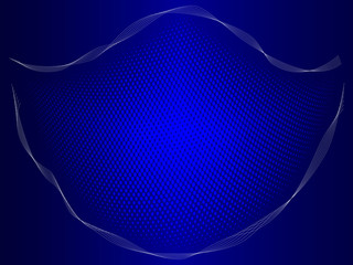Blue modern abstract background with halftone effect and blend - obrazy, fototapety, plakaty