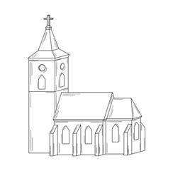 sketch of the church