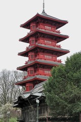 pavillon chinois et tour japonaise à Bruxelles