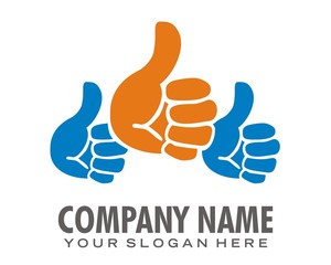 hand thumb logo image vector