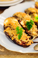 Stuffed Eggplant Halves