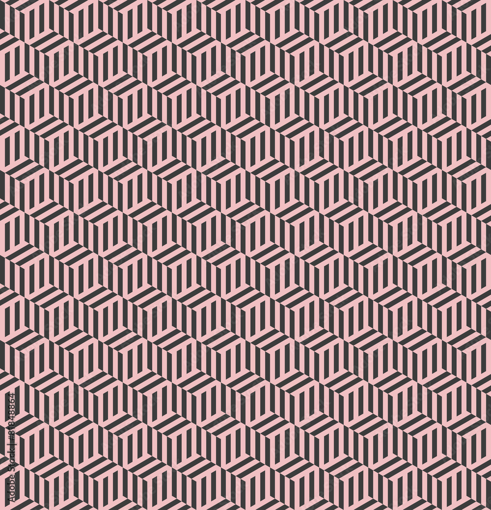 Poster seamless pattern with cubes. repeating modern stylish geometric