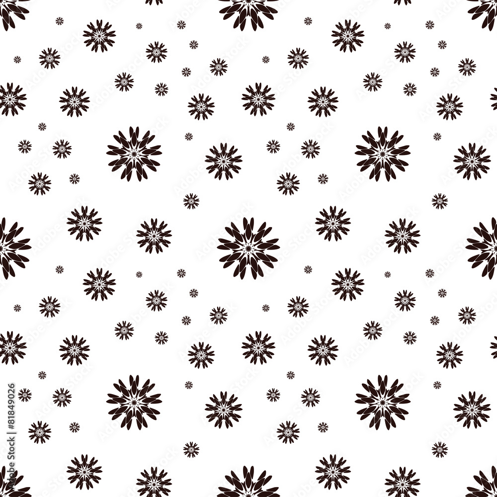 Poster seamless pattern with abstract flowers. repeating modern stylish