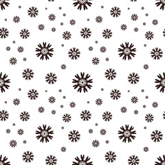 Seamless pattern with abstract flowers. Repeating modern stylish