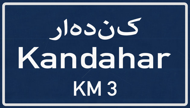 Kandahar Afghanistan Highway Road Sign