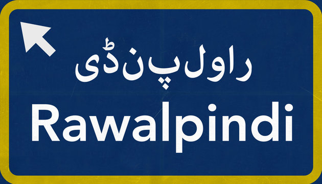 Rawalpindi Pakistan Highway Road Sign