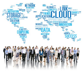 Link Cloud Computing Technology Data Information Concept