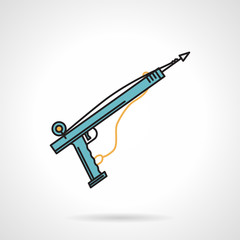 Harpoon flat color vector icon