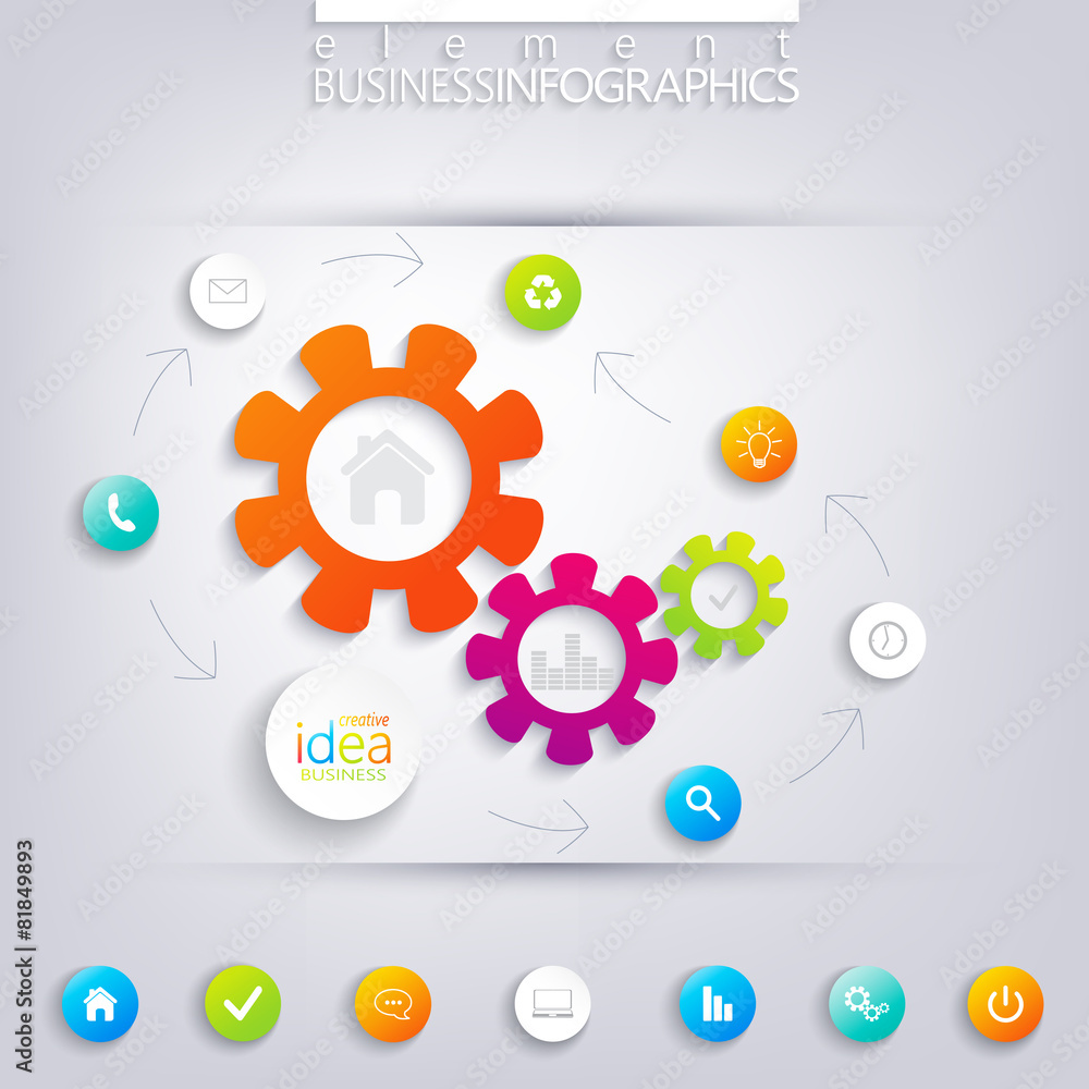 Poster modern infographic design with place for your text. can be used