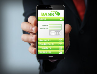 online banking businessman