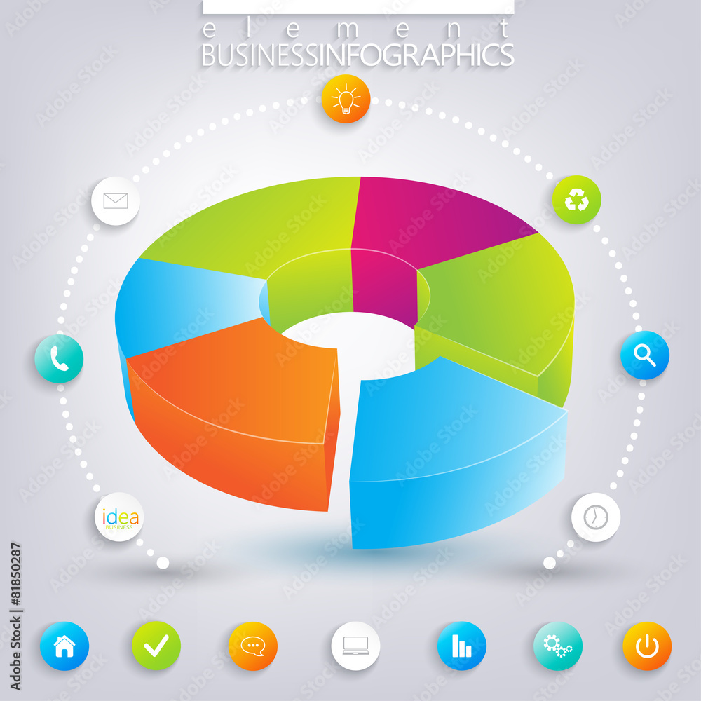 Poster modern infographic design with place for your text. can be used
