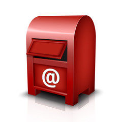Vector Mailbox Icon with Reflection