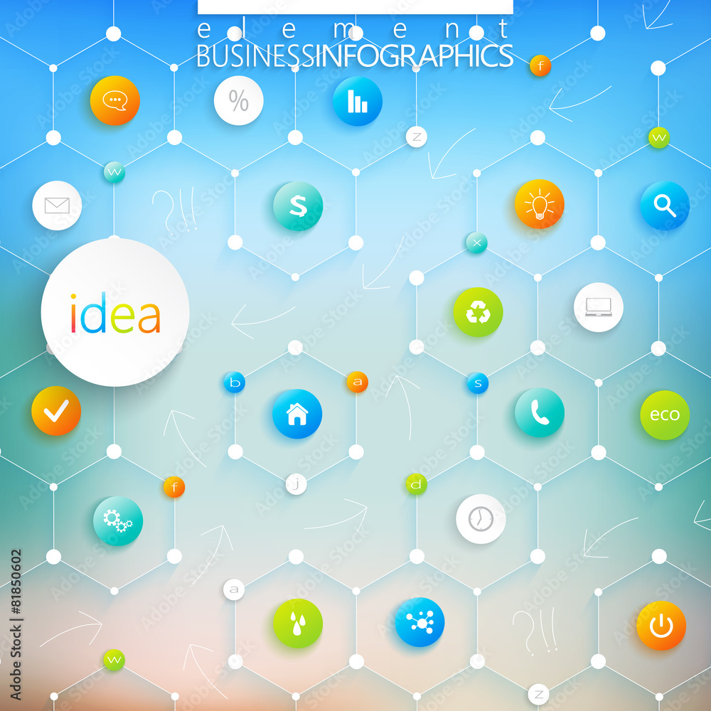 Poster modern infographic design with place for your text. can be used