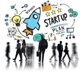 Start Up Business Launch Success Business Commuter Concept