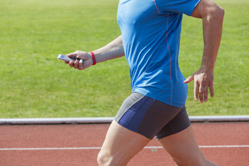runner checking fitness data unfiltered