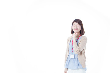 オフィスカジュアルポートレート(白バック)