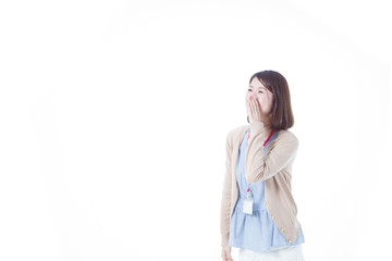 オフィスカジュアルポートレート(白バック)