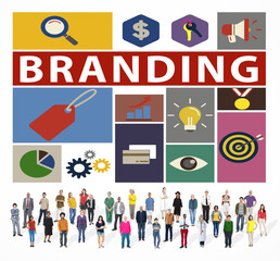 Fototapeta premium Brand Branding Marketing Commercial Name Concept