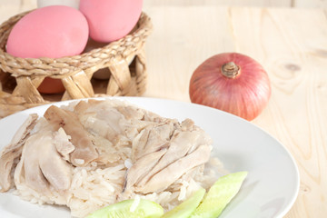 Steam Chicken with Rice