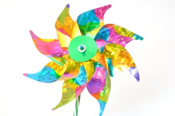 Brightly coloured pinwheel