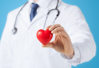 male doctor with heart