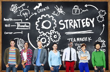 Strategy Solution Tactics Teamwork Growth Vision Concept