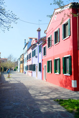 Fototapeta na wymiar Colorful buildings of Burano