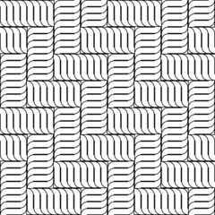 Design seamless monochrome interlaced pattern